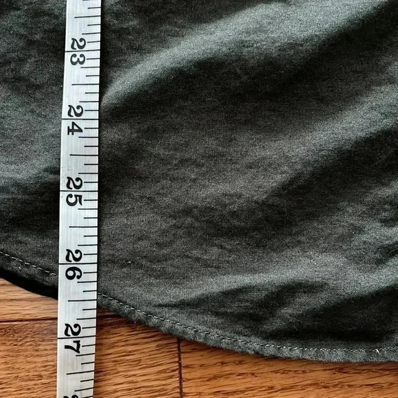 [YXL18/Adult M]Panhandle  Western Print Snap Button Down L/S Olive Green Shirt - Picture 6 of 8